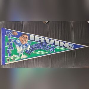 NFL Blue and Green Michael Irvin Pennant
